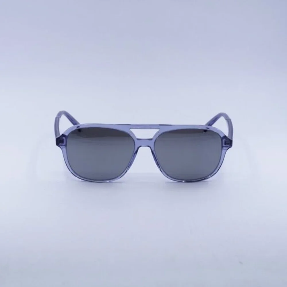 Dior INDIOR N1I 80A4 Sunglasses Transparent Blue Square Frame, Mirror Lenses